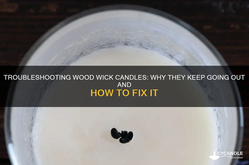why does my wood wick candle keep going out