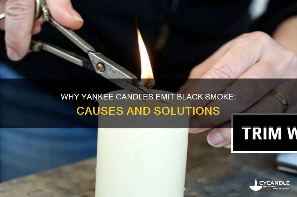 why does my yankee candle give off black smoke