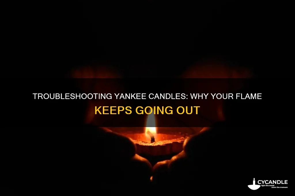 why does my yankee candle keep going out