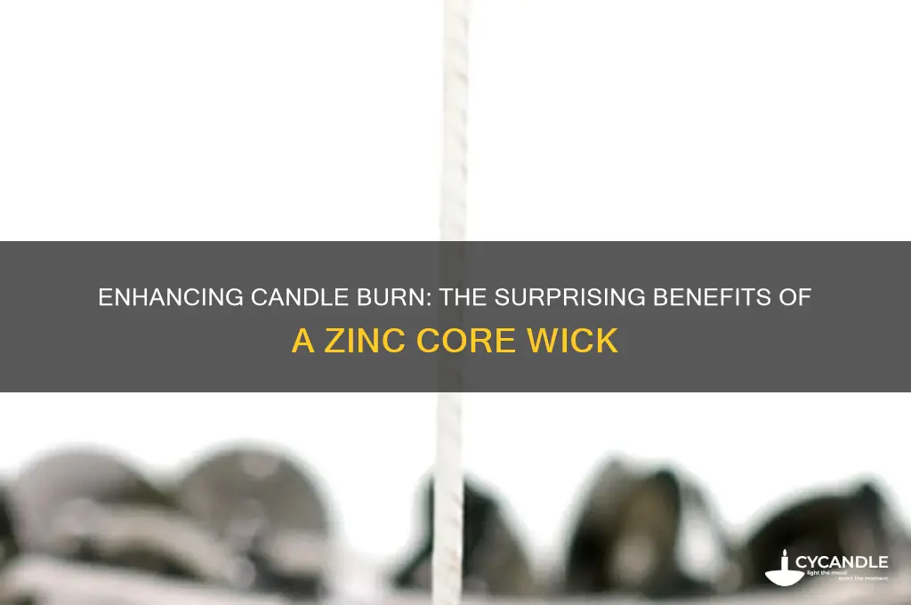why have a zink core in candle wick