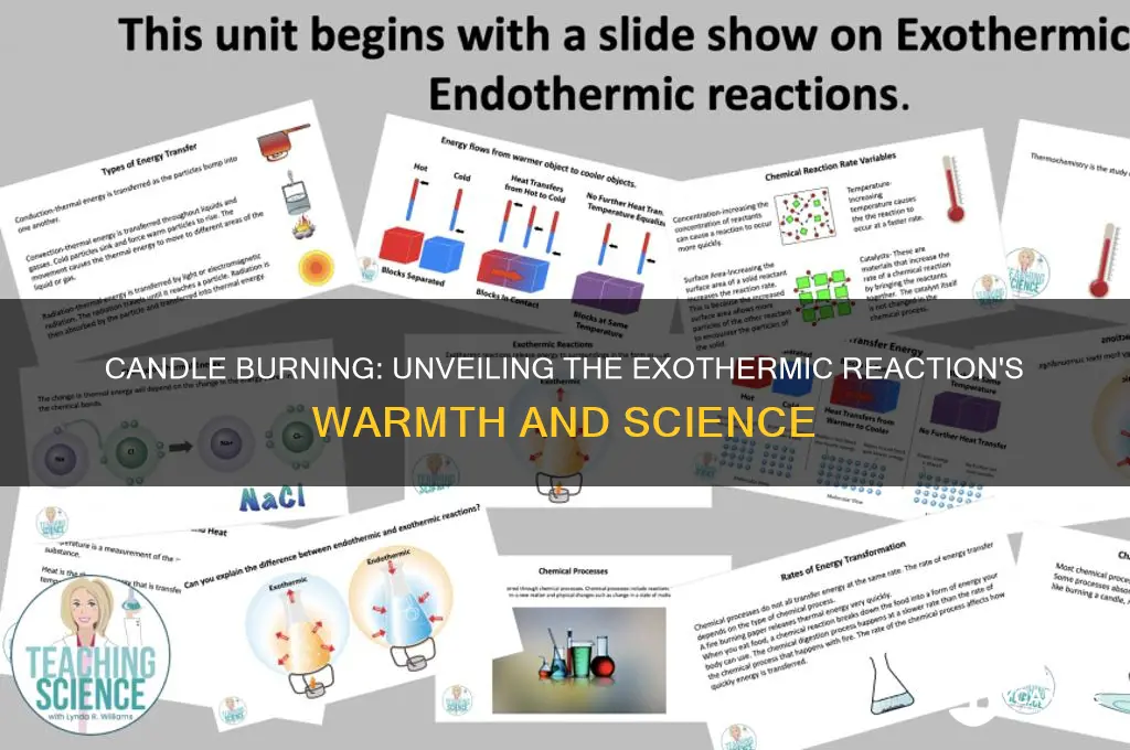why is burning a candle an exothermic reaction