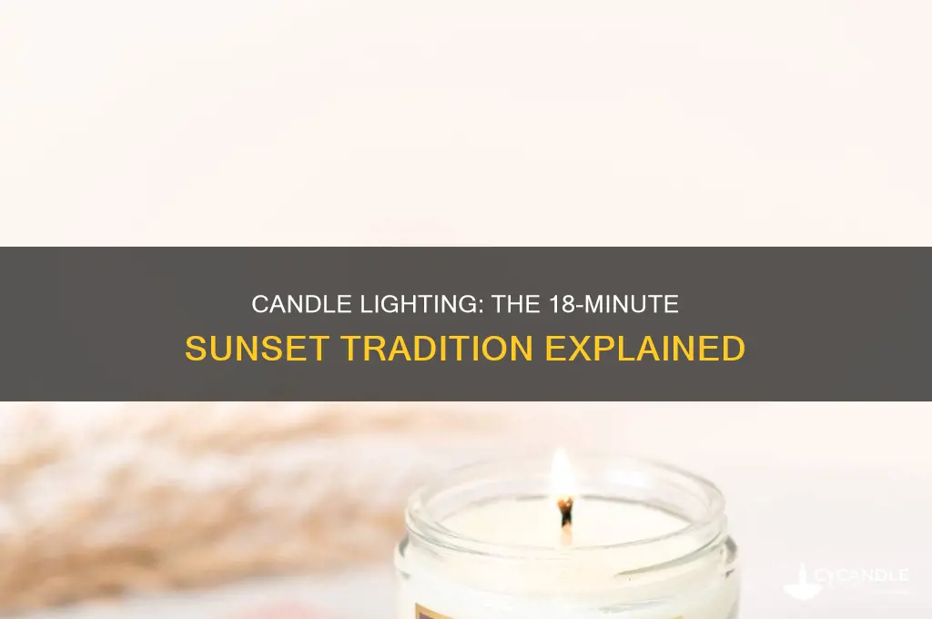 why is candle lighting 18 minutes before sunset