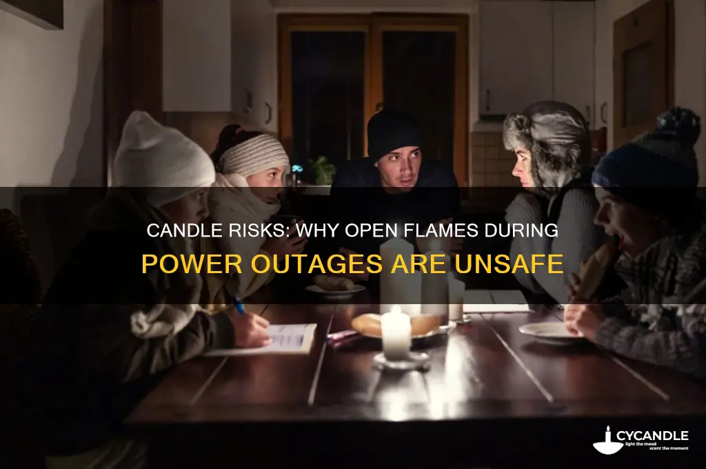 why is it unsafe to use candles during power outage