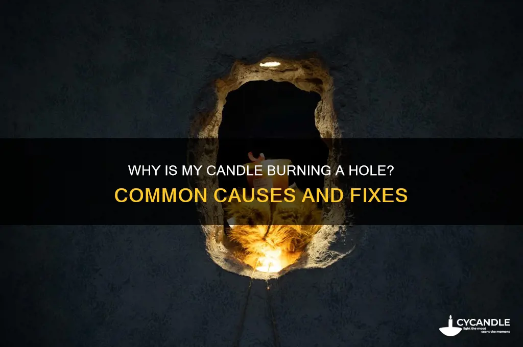 why is my candle burning a hole