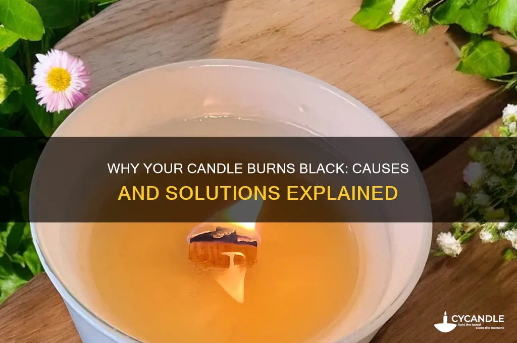 why is my candle burning black