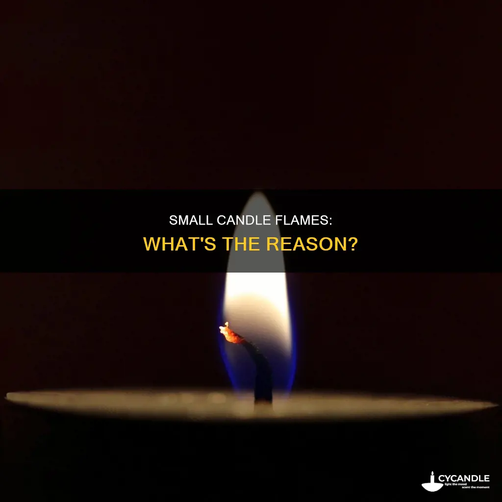 why is my candle flame so small
