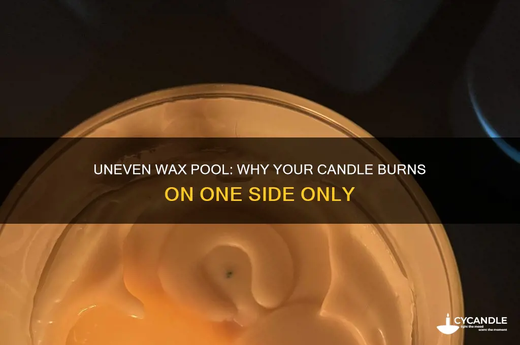 why is my candle only burning on one side