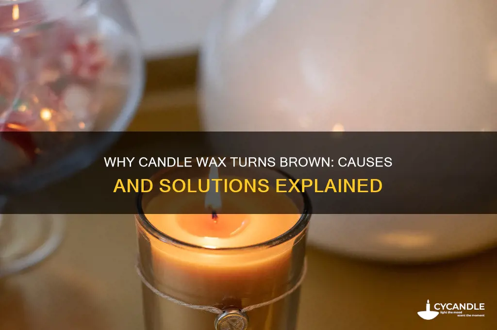 why is my candle wax turning brown