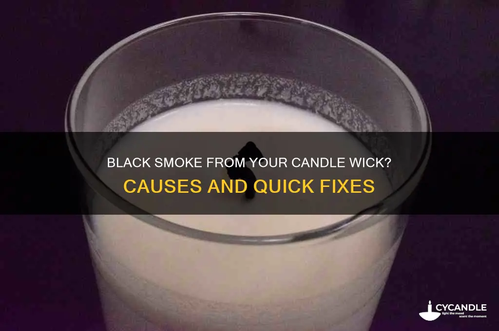 why is my candle wick burning black smoke
