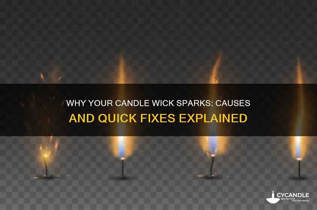 why is my candle wick sparking