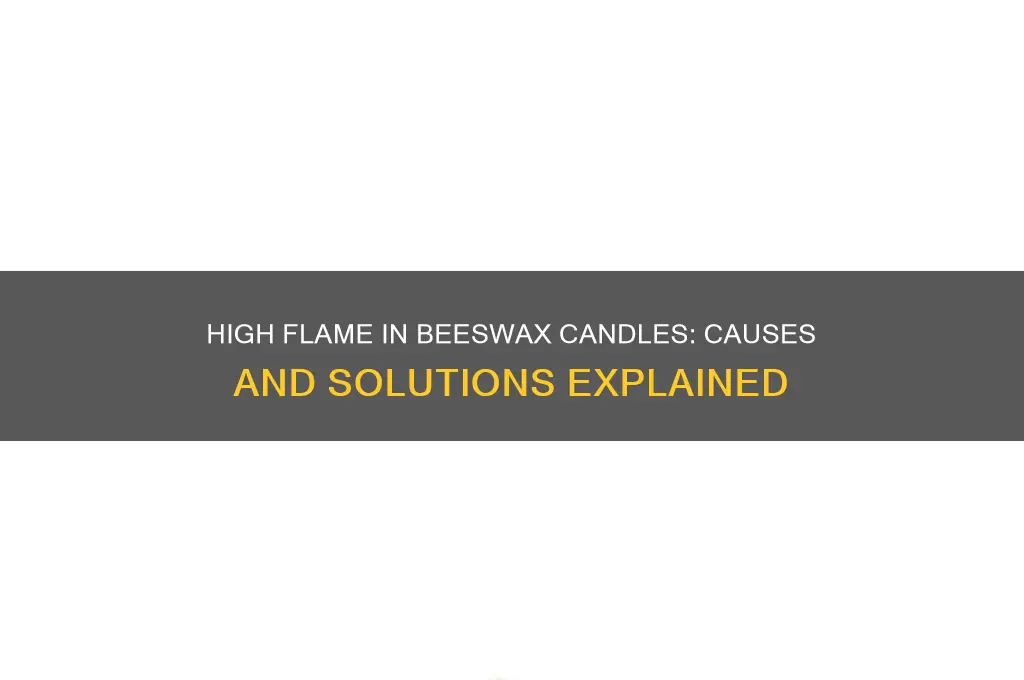why is my flame so high in my beeswax candle