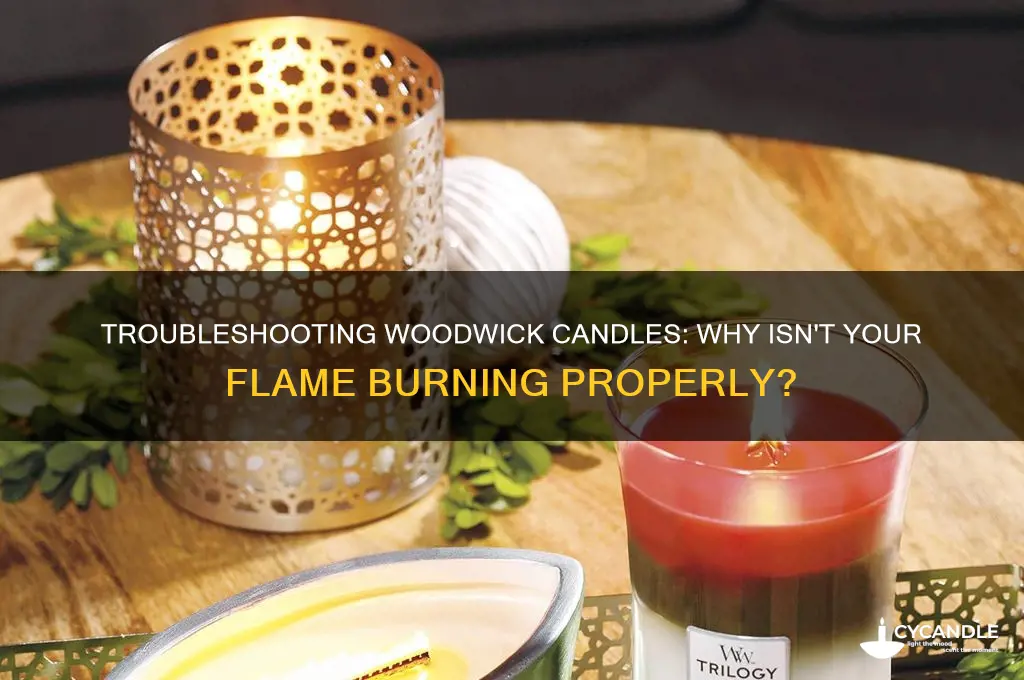 why is my woodwick candle not burning
