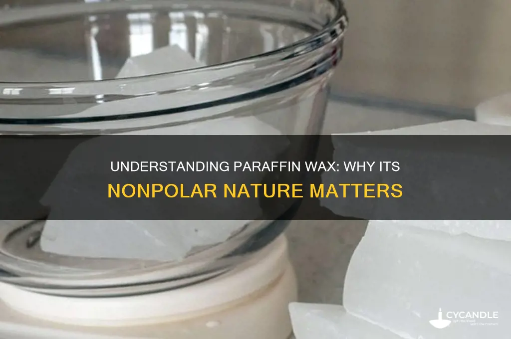 why is paraffin wax nonpolar