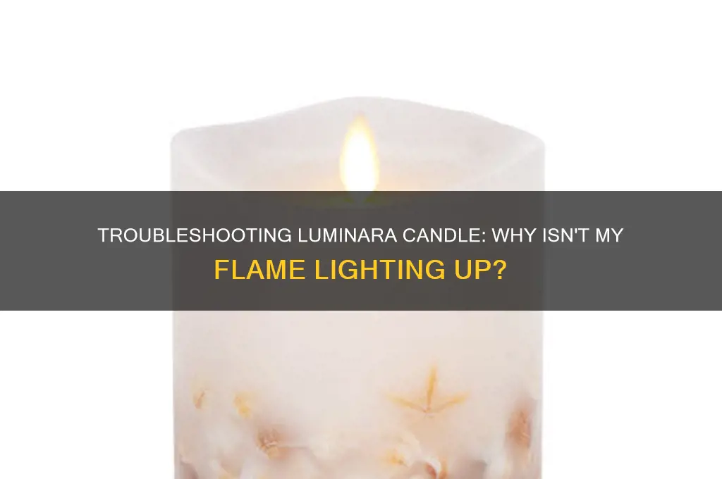 why is the light not on in my luminara candle