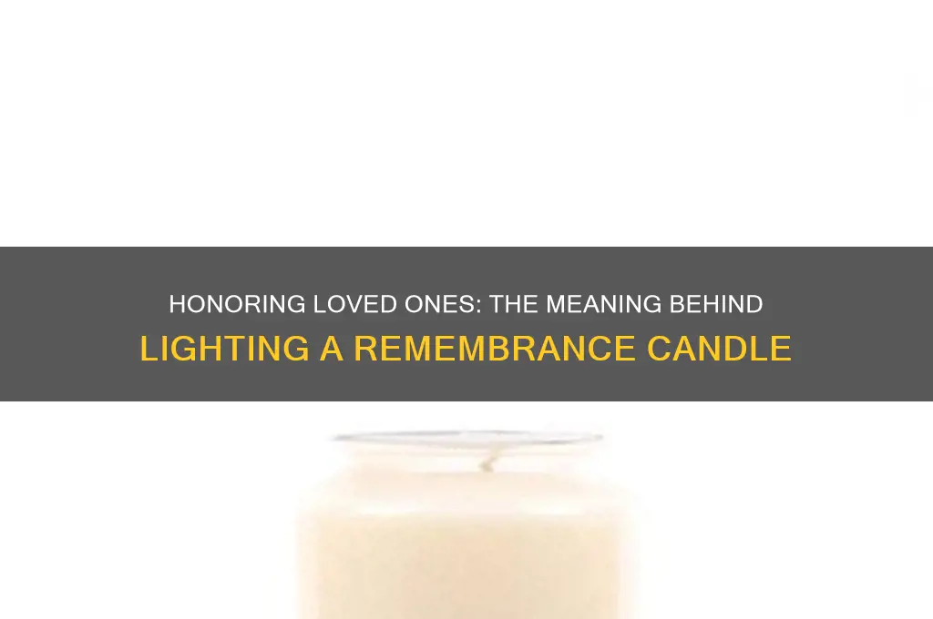 why light a candle in rememberance of someone