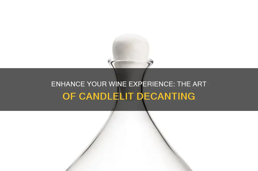 why light a candle when decanting wine