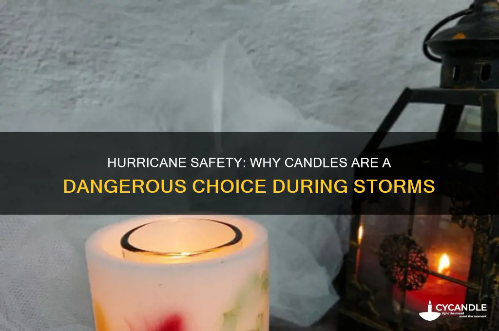 why shouldn t you use candles during a hurricane
