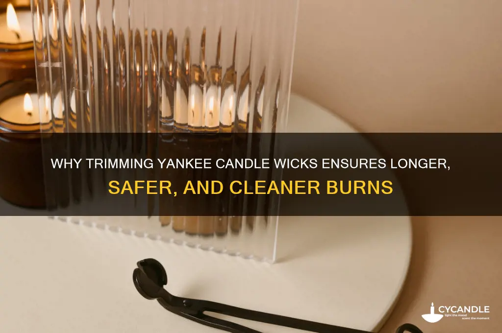 why trim yankee candle wicks