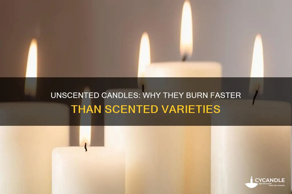 why unscented candles may burn faster