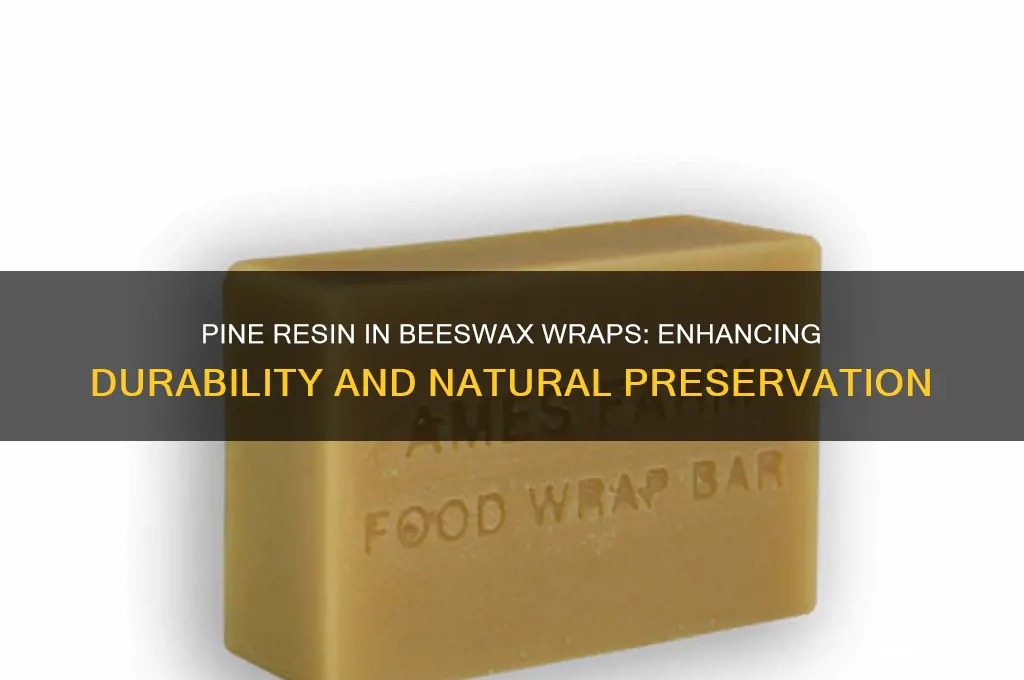 why use pine resin in beeswax wraps