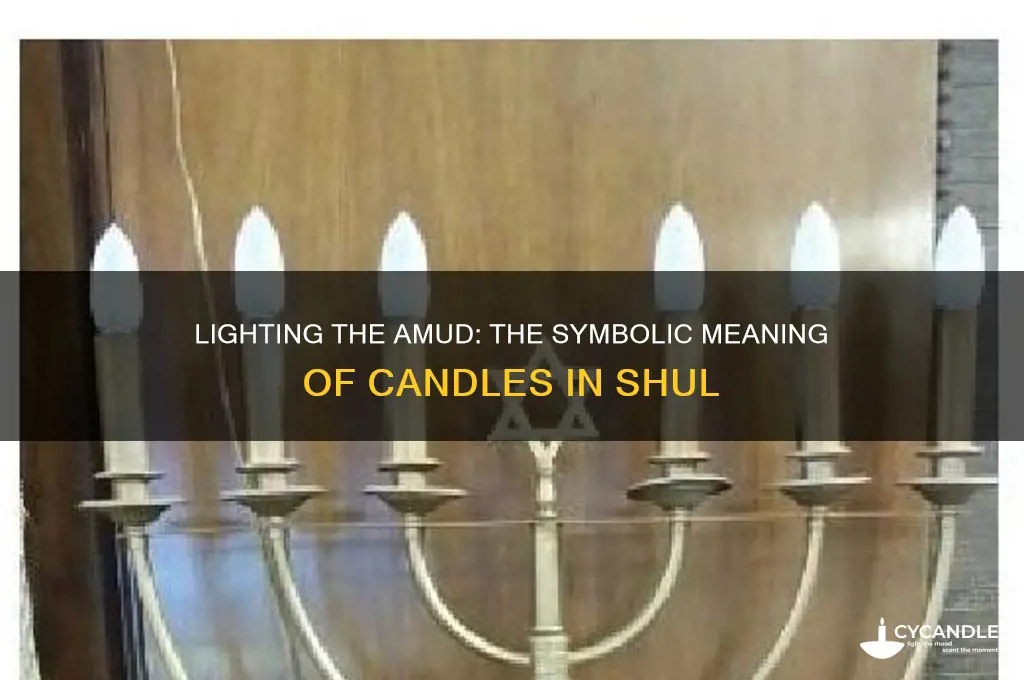 why we put candles on amud in shul