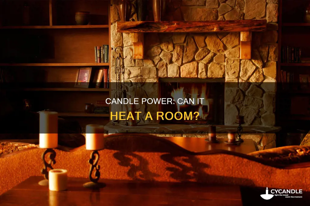 will a candle heat a room