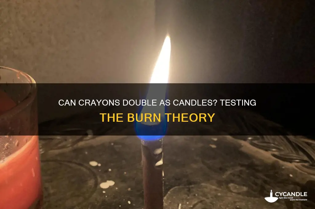 will a crayon burn as a candle