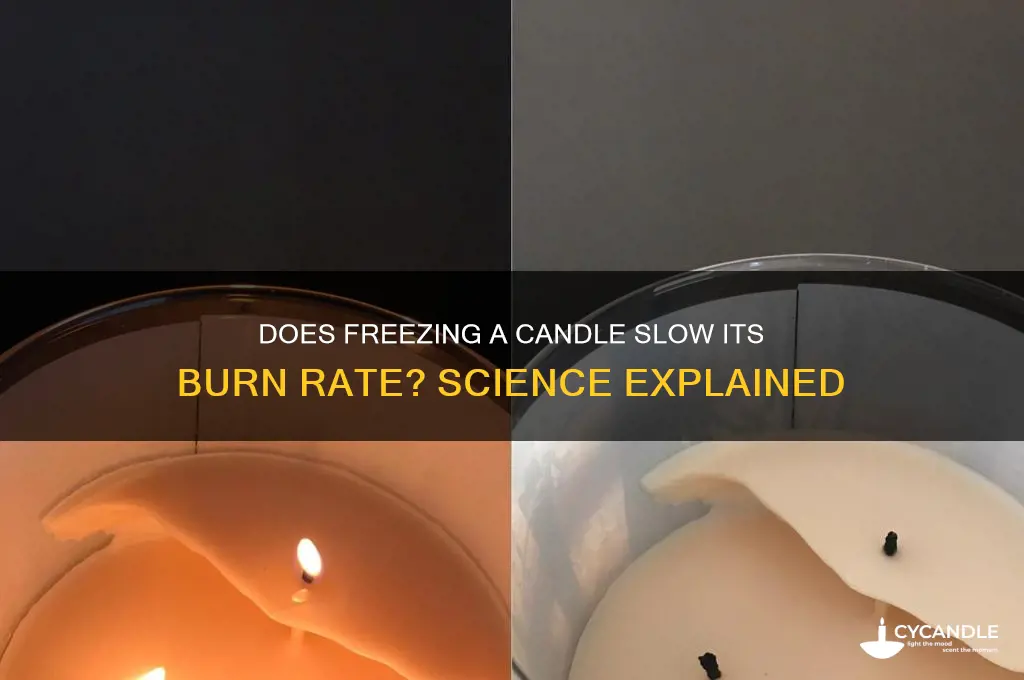 will a frozen candle burn slower