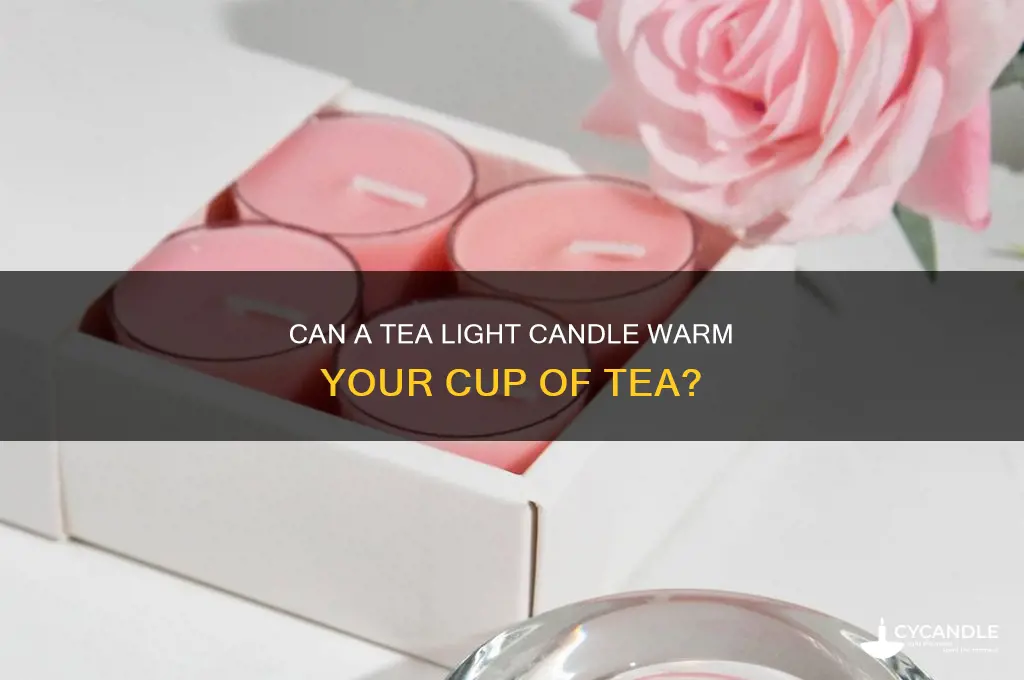 will a tea light candle heat a cup of tea