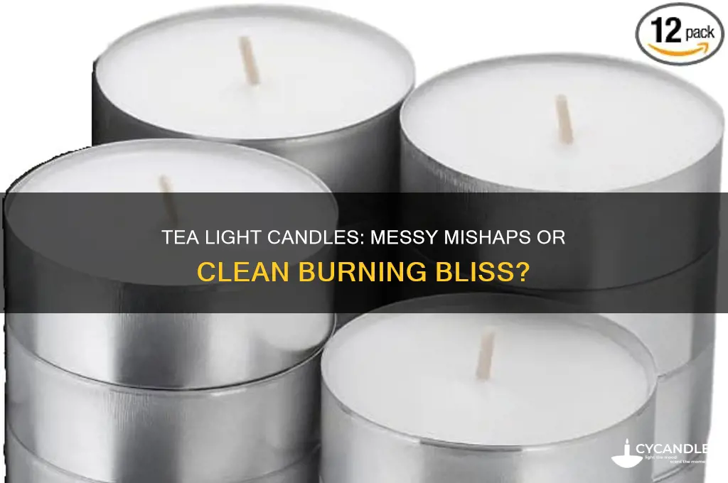 will a tea light candle make a mess