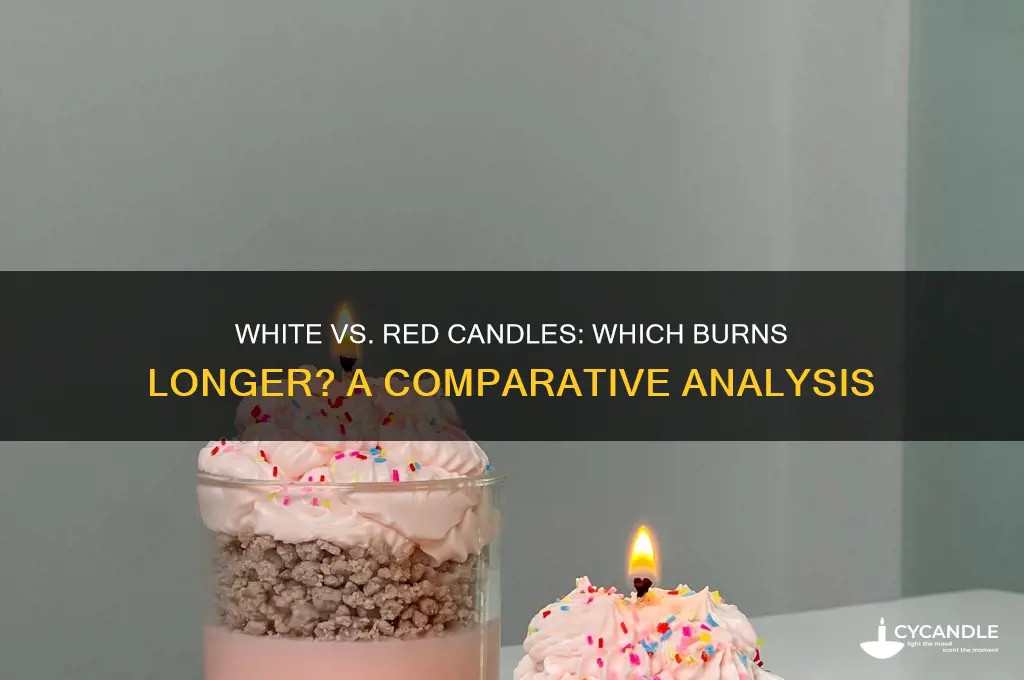 will a white candle burn longer than a red one