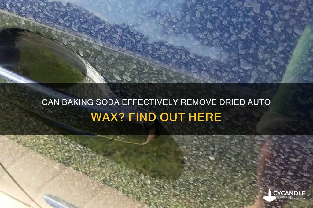 will baking soda remove dried auto wax