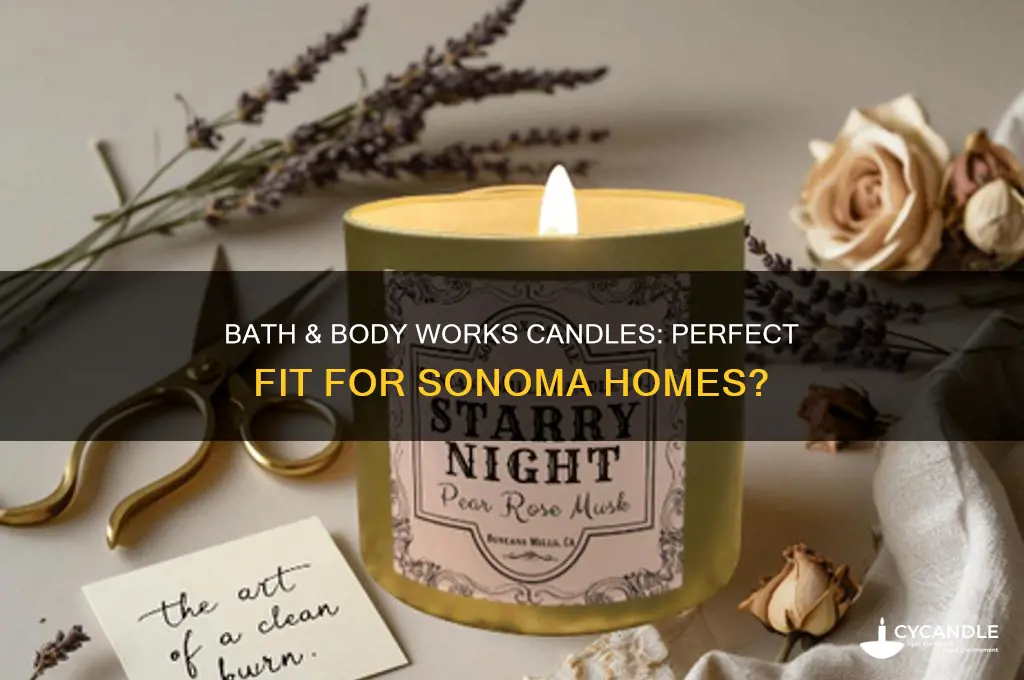 will bath and body works candle fit in sonoma