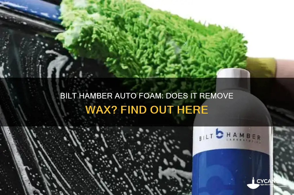 will bilt hamber auto foam remove wax