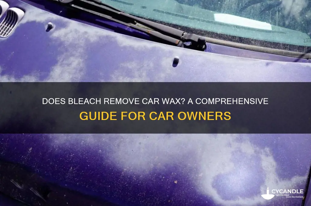 will bleach remove car wax