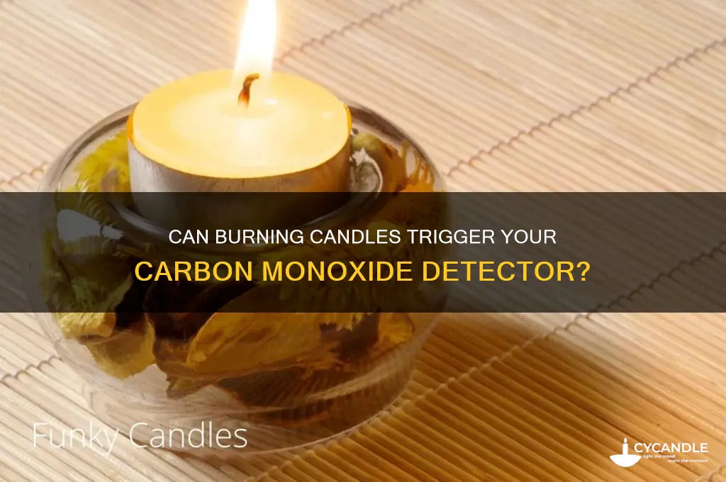 will burning a candle set off a carbon monoxide detector