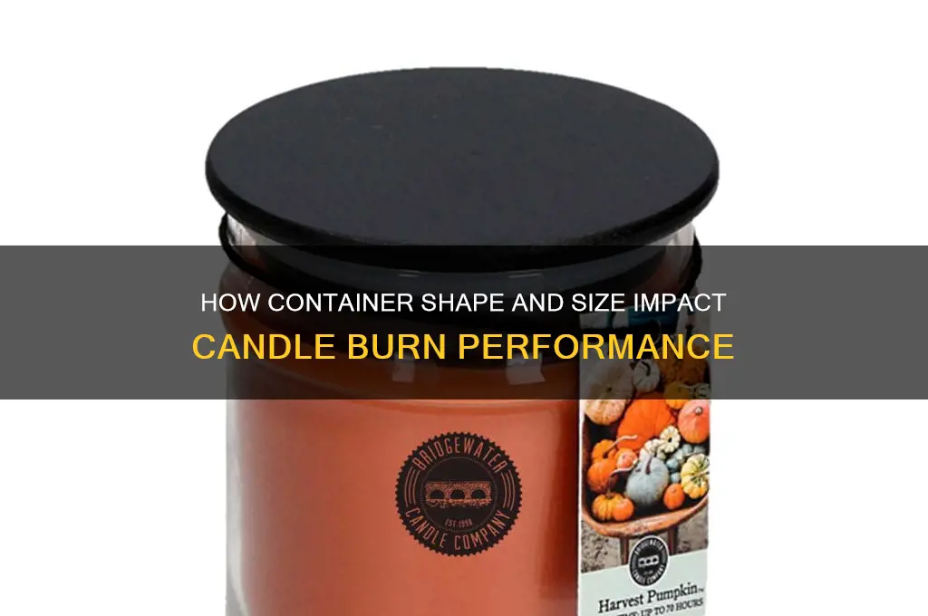 will candle burn be affected by container