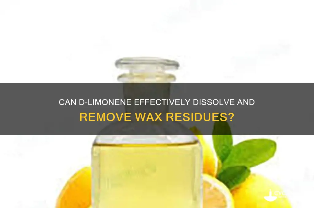 will d limonene remove wax