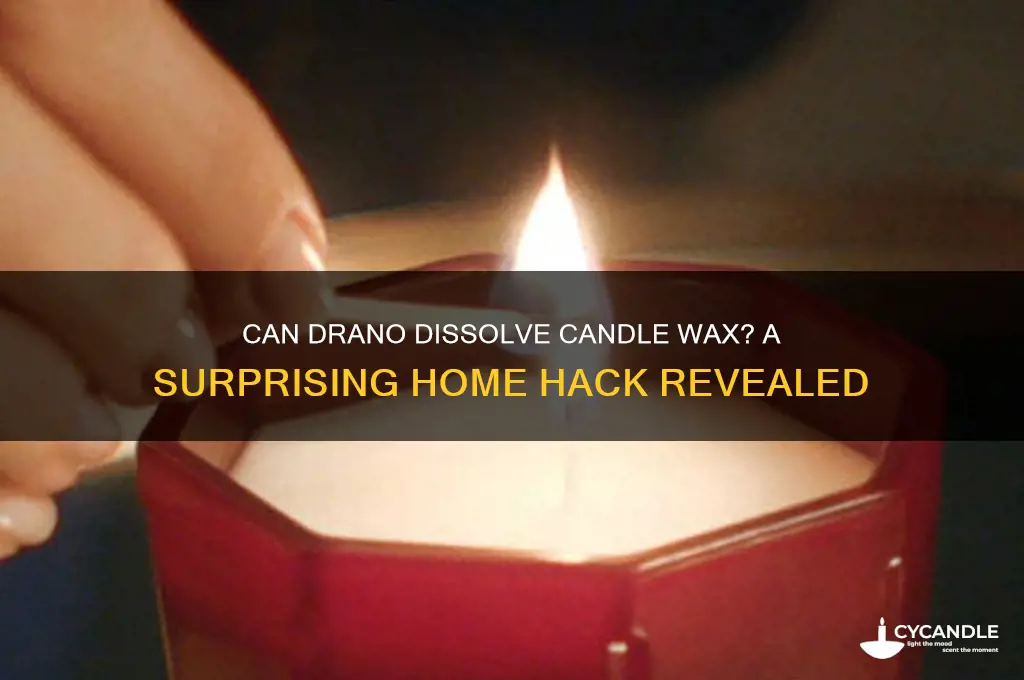 will drano dissolve candle wax