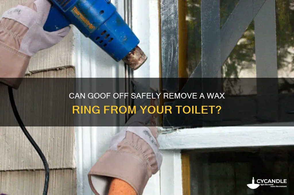 will goof off remove wax ring from toilet