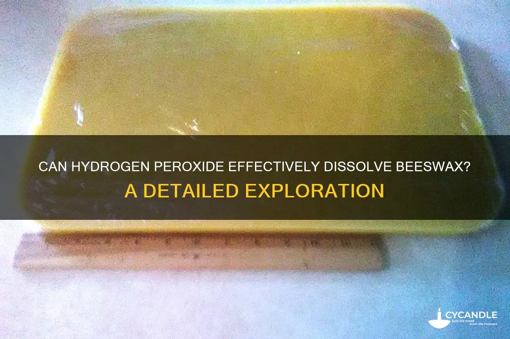 will hydrogen peroxide disolve beeswax