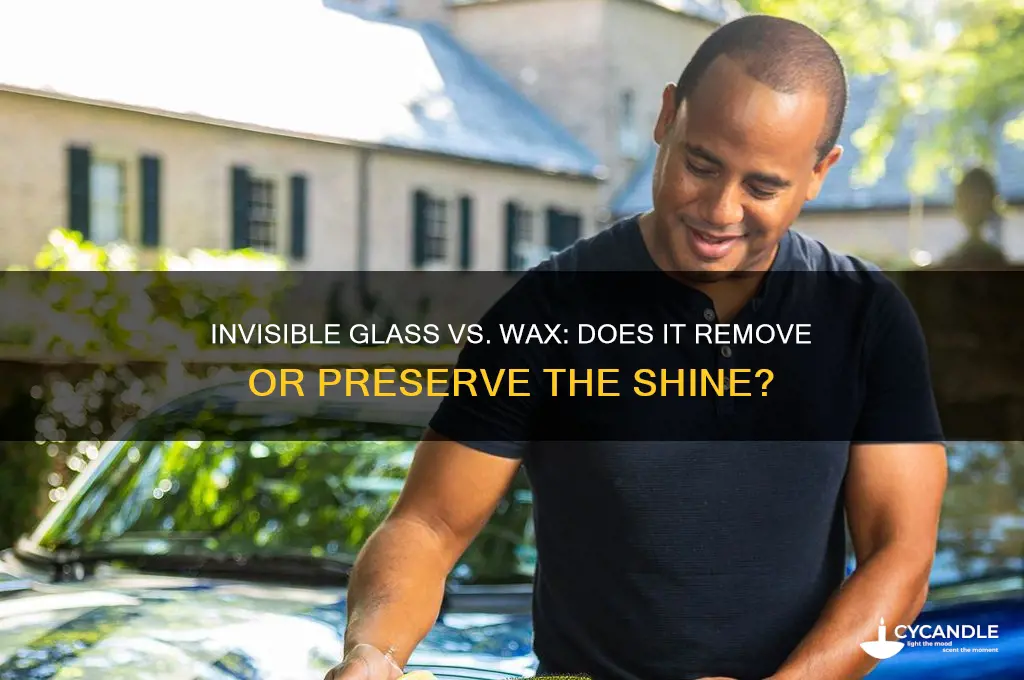 will invisible glass remove wax