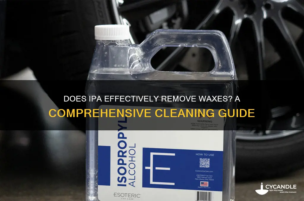 will ipa remove waxes