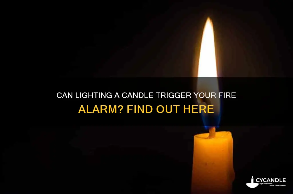 will lighting a candle set off a fire alarm