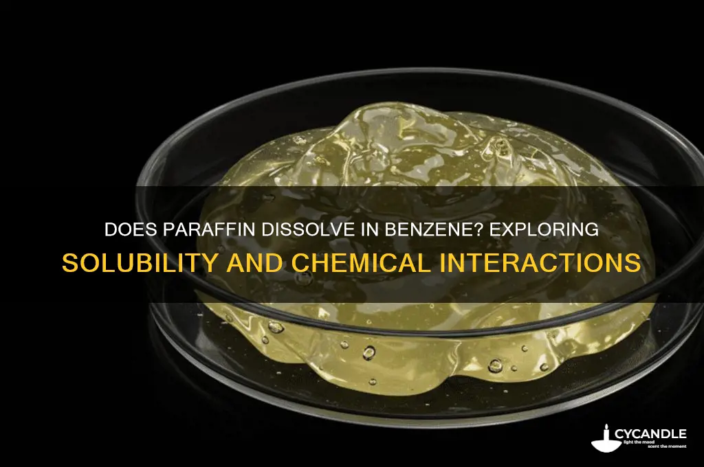 will paraffin disolve in benzene