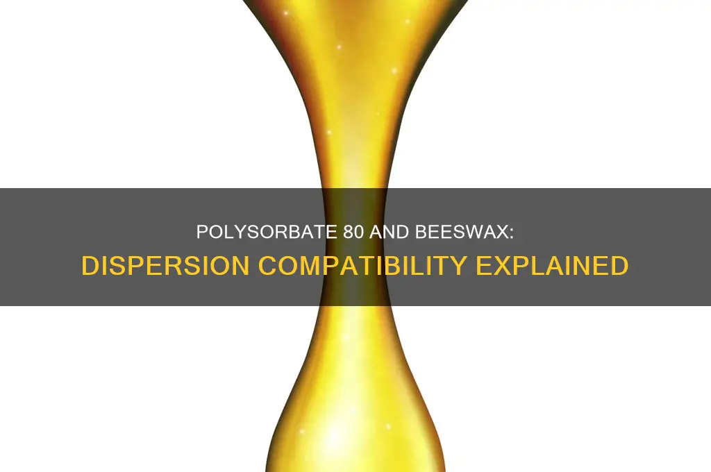 will polysorbate 80 disperse beeswax