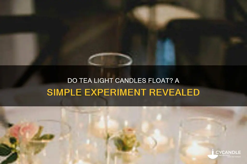 will regular tea light candles float