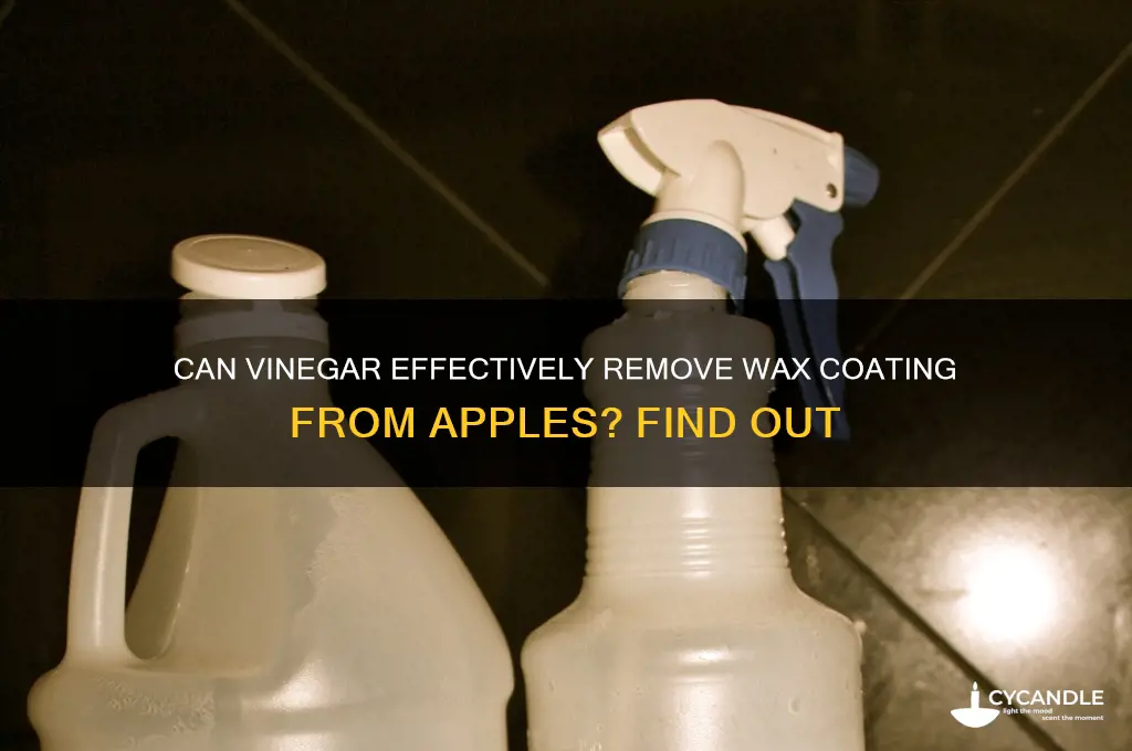 will vinegar remove wax from apples