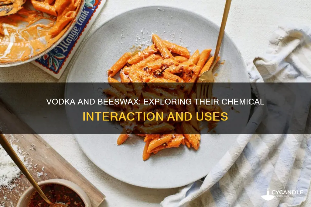will vodka react with beeswax