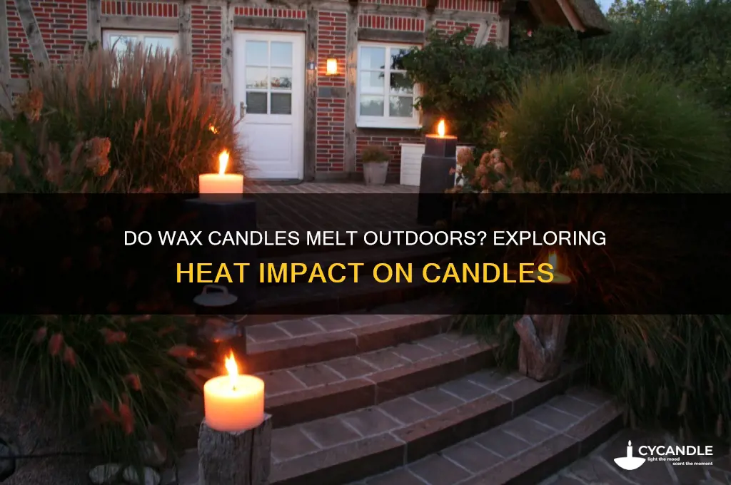 will wax candles melt outside